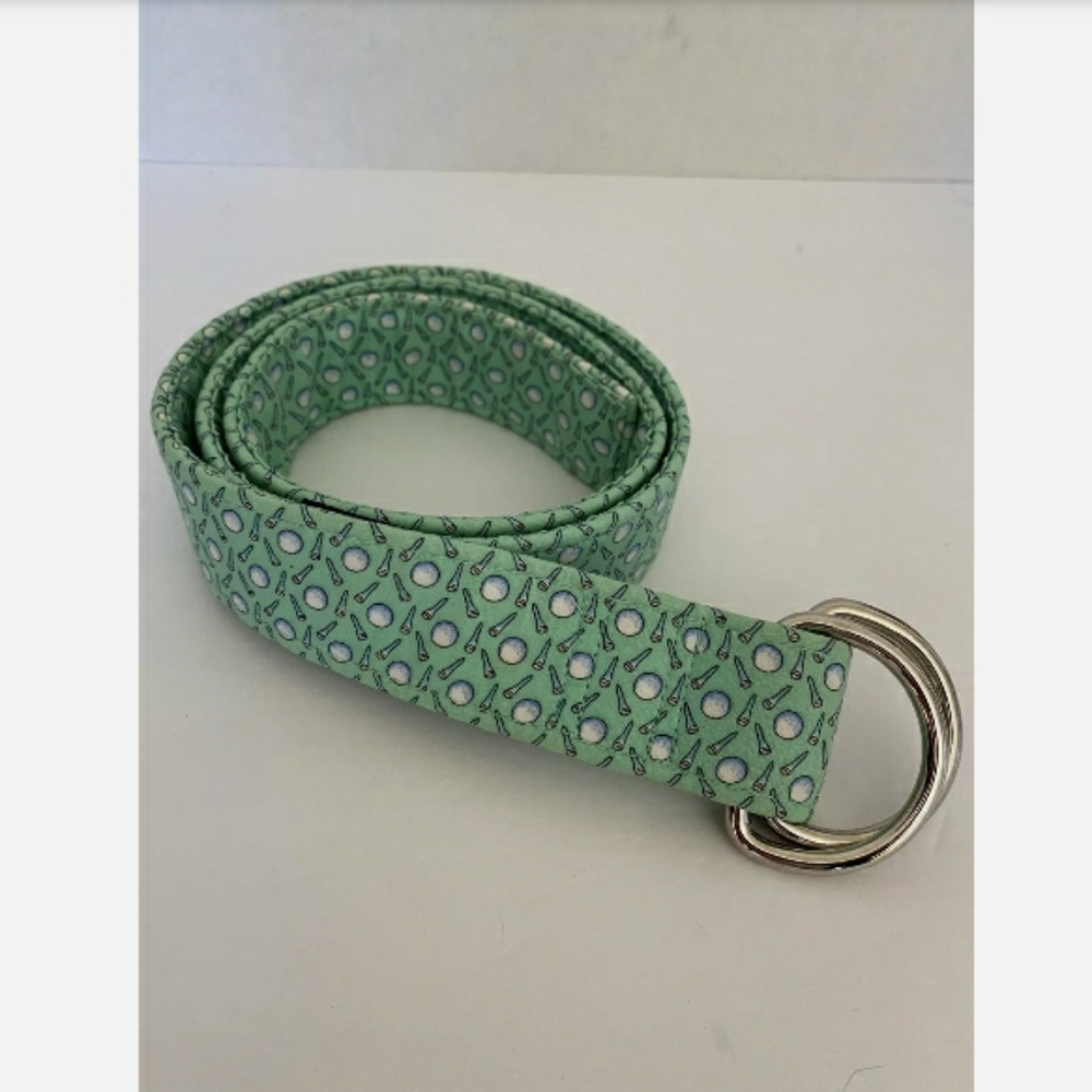 VINEYARD VINES Golf Ball Club D-Ring Cotton Belt - Picture 1 of 5